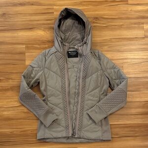 Athleta Women's Taupe Quilted Puffer Jacket